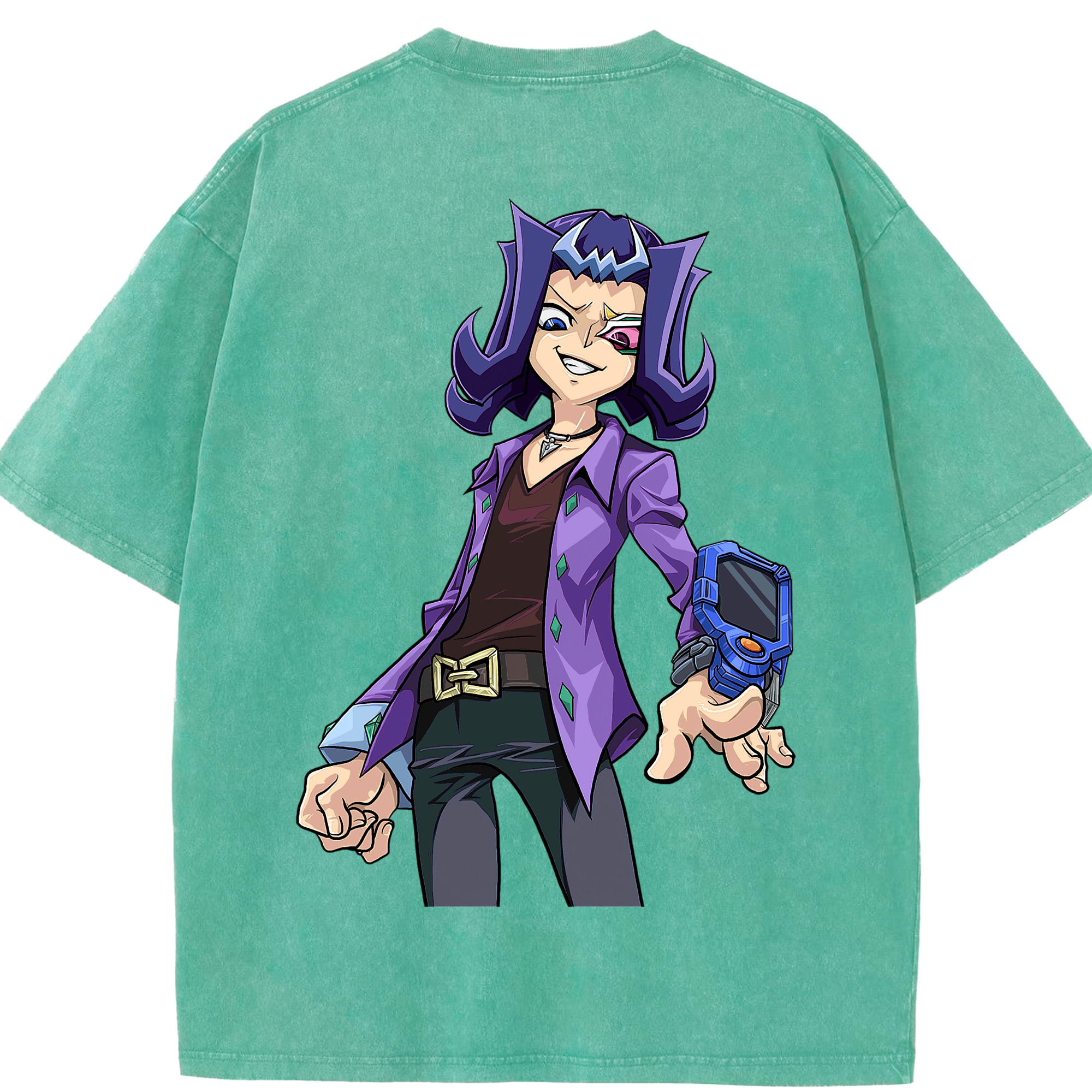 （画像用） 遊☆戯☆王 Yu-Gi-Oh! 綿100% ヴィンテージ風 半袖Tシャツ（背面プリント）